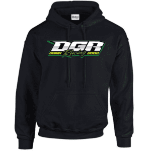 G185 Gildan Heavy Blend 8 oz., 50/50 Hooded Sweatshirt - Black (Green Logo)