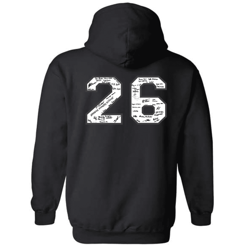G185 Gildan Heavy Blend 8 oz., 50/50 Hooded Sweatshirt - Black - Image 2